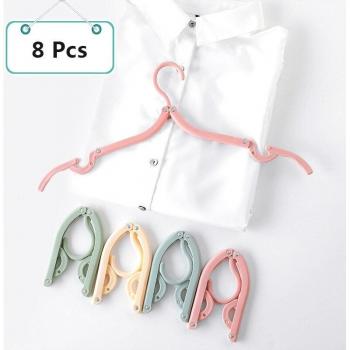 8 Pcs Foldable Non-Slip Clothes Drying Hangers