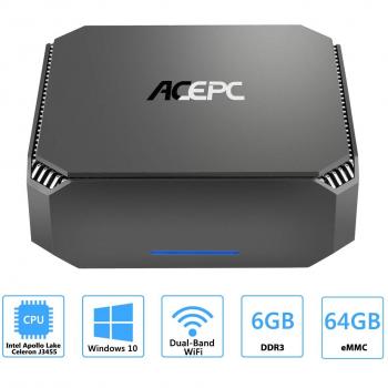 ACEPC AK2 Mini-PC – 4K HD, Dual HDMI, 1 Gbps Ethernet, Dual‑Band WLAN