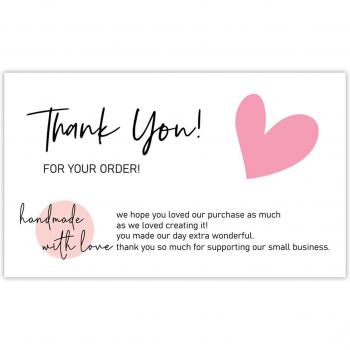 Love‑Made Pink Appreciation Set – 30 Thank You Cards