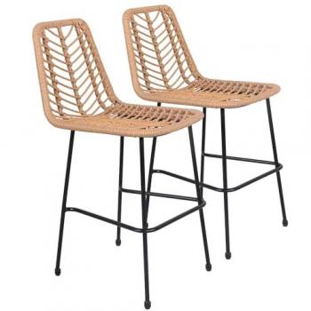 Tabourets de bar en rotin synthétique OKA