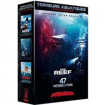 Coffret Terreurs Aquatiques – Triple DVD : The Reef, 47 Mètres en Profondeur et Piranha 3D