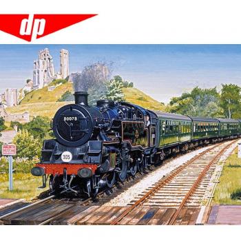 Point de Croix Train en Diamant 20X30CM