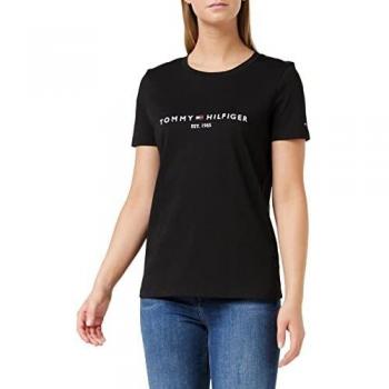Tommy Hilfiger Maglietta Heritage C-Nk Reg Tee, Nero, 2XS