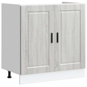 Sink Base Cabinet 'Porto' 80x46x81.5 cm Grey Sonoma Engineered Wood