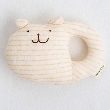 Pompkins Baby Organic Cotton Rattle 100% Bear Series Border Dog