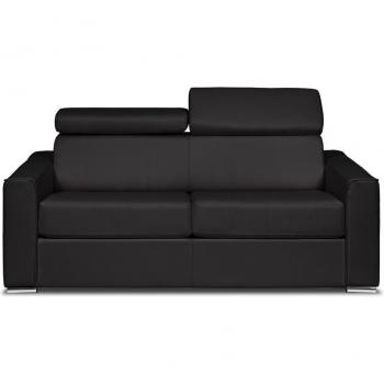 Matelas à mémoire de forme – Canapé 3 places VIZIR, cuir noir