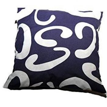 Coussin de décoration ''Bleu et Blanc'' 40 x 40 cm avec fermeture à glissière