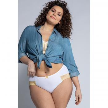 Slip in microfibra con pizzo colorato, taglia 48/50, cotone e elastan