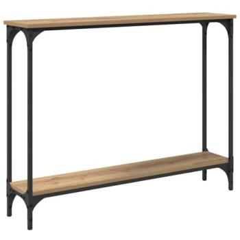 Table Console Étagère Chêne 101 cm vidaXL