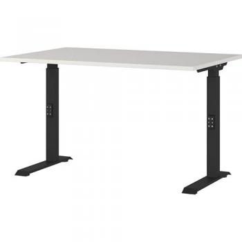 GreyScale Adjustable Desk – Black Accent