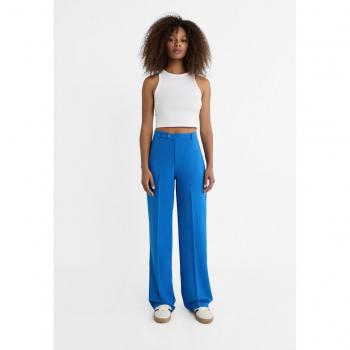 Größenangabe 31: Stradivarius Straight‑Leg-Stoffhose in Elektrisch Blau