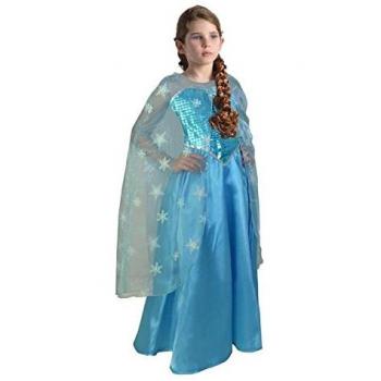 Cape Reine des Neiges – Modèle F576 – Bleu – Petite fille