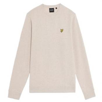 Lyle & Scott Sweatshirt mit meliertem Rundhalsausschnitt – Beige (2XL)