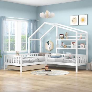 Cama Infantil de Madera Jn.songs con Almacenamiento