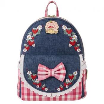 Mini Strawberry Shortcake Faux‑Denim Backpack – Unisex