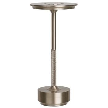 NORDIC HOUSE Lyneham belysningslampa, uppladdningsbar, silver aluminium