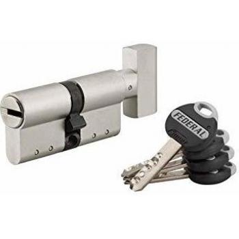 Cylindre de serrure à bouton Thirard, Federal, 30Bx30mm, anti-perçage