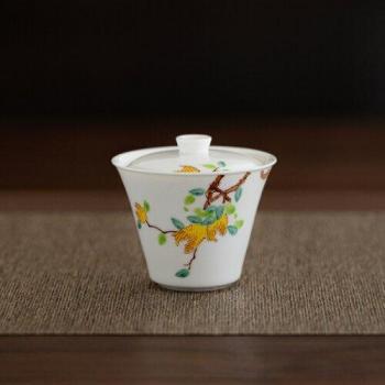Wizamony 135ml White Porcelain Tea Cup Bowl