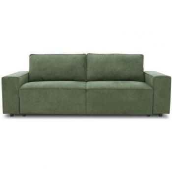 Canapé convertible 3 places Josh – Tissu Loft Olive – Rangement intégré – Dimensions 197×117×65 cm