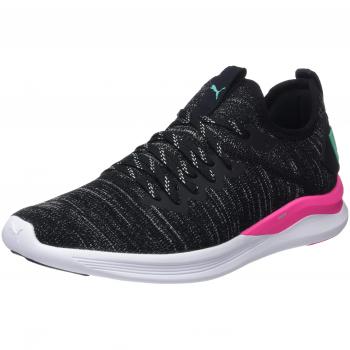 Damen‑Laufschuhe Puma Ignite Flash Evoknit WN’s – Schwarz, Pink‑Biscay‑Green, EU 38