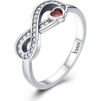 BAMOER 925 Sterling Silver Heart Finger Ring