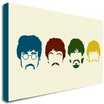 BEATLES POP ART CANVAS WALL ART PRINT