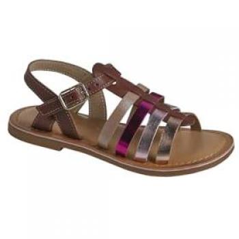 Young Girl's Brown VERTBAUDET Leather Sandals – Set, UK 9