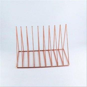 Rose Gold Metal Storage Rack for Books