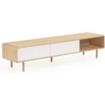 KAVE HOME Anielle TV-Bord – Grå/Naturlig Ask, 180x41 cm
