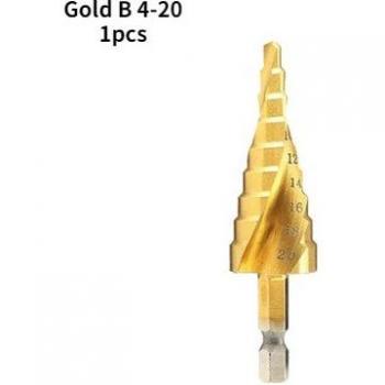 Brocas escalonadas HSS para madera y metal, set de 3-12 mm, 4-12 mm, 4-20 mm