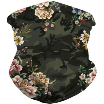 Windproof 3D Peony Print Bandana for Women