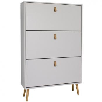 Diseño Nórdico Anzio: Zapatero Blanco 128,5x80x23,5 cm