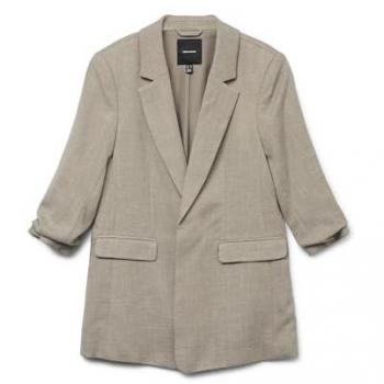 Vero Moda Damen Longblazer Frida Silberfarben 34