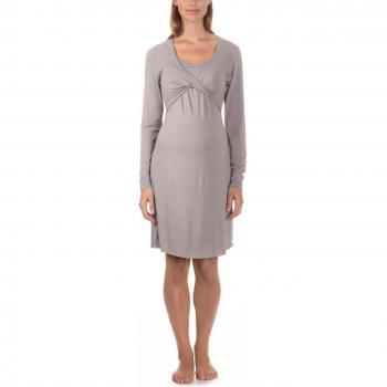 Bellybutton Damen Nachthemd MILLI 1/1 Arm, Einfarbig, Gr. X-Large, Grau