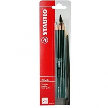 Blister de 3 crayons graphite STABILO Othello 2H économique