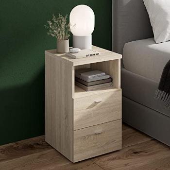 Nachttisch CERNA-10 für Boxspringbetten, Eiche Nb., 35/61,5/39,9 cm