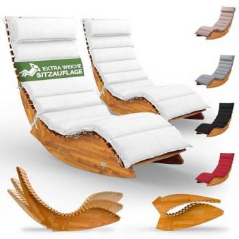 Lettino prendisole Java pieghevole resistente alle intemperie, 195x60 cm, 160 kg, certificato FSC®, colore crema