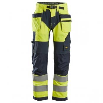 Pantalón de Trabajo FlexiWork Clase 2 con Bolsillos Flotantes Amarillo y Azul Marino