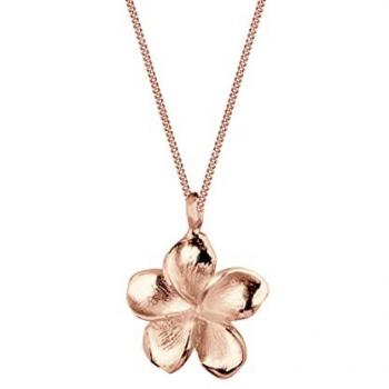 ELLI Halskette mit Frangipani Blüte 925 Silber für Frauen