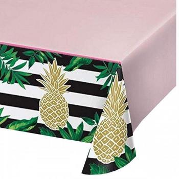 Nappe Festive Ananas en Plastique Taille Unique