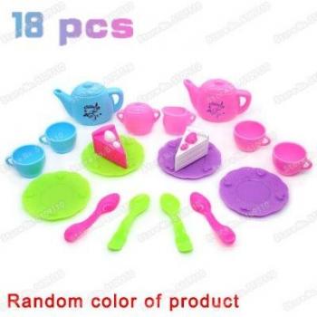 18 PCS Pretend Play Kitchen Tea Set for Kids