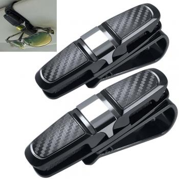 Soporte de Gafas para Coche con Clip de Tarjeta – Negra