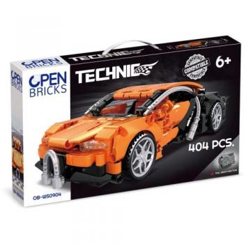 OPEN BRICKS Sportwagen orange mit Rückziehmechanismus