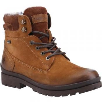 Hush Puppies Annay Stivali di cuoio cammello per donna