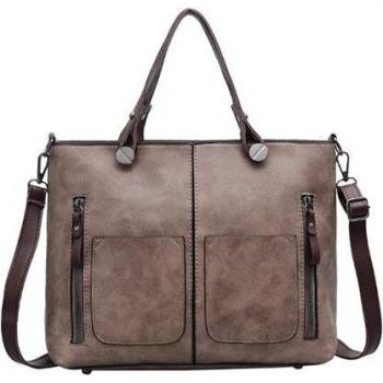 Large Casual Handbag with External Pocket