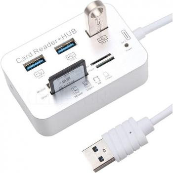 Combo Portátil: Hub USB 3.0 + Lectores MS/SD/M2
