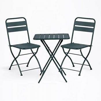 Mobilier Pliant Janti Vert Jungle avec Table 60x60 cm