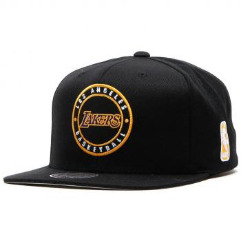 Lakers 198AZ Mitchell & Ness Snapback Cap mit Twill-Circle-Patch (Einheitsgröße)