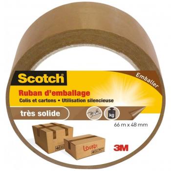 Adhésif emballage une face multiusage L.66 m x l.48 mm, marron – Scotch