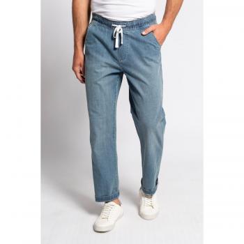 Pantaloni blu effetto jeans quattro tasche uomo L